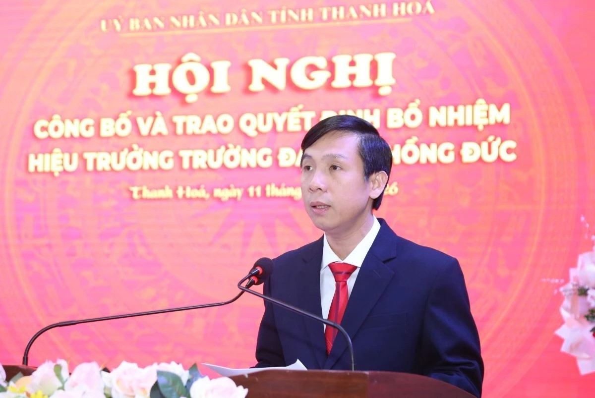 Phó Giáo sư, Tiến sĩ Lê Hoằng Bá Huyền - Hiệu trưởng Trường Đại học Hồng Đức. Ảnh: HDU