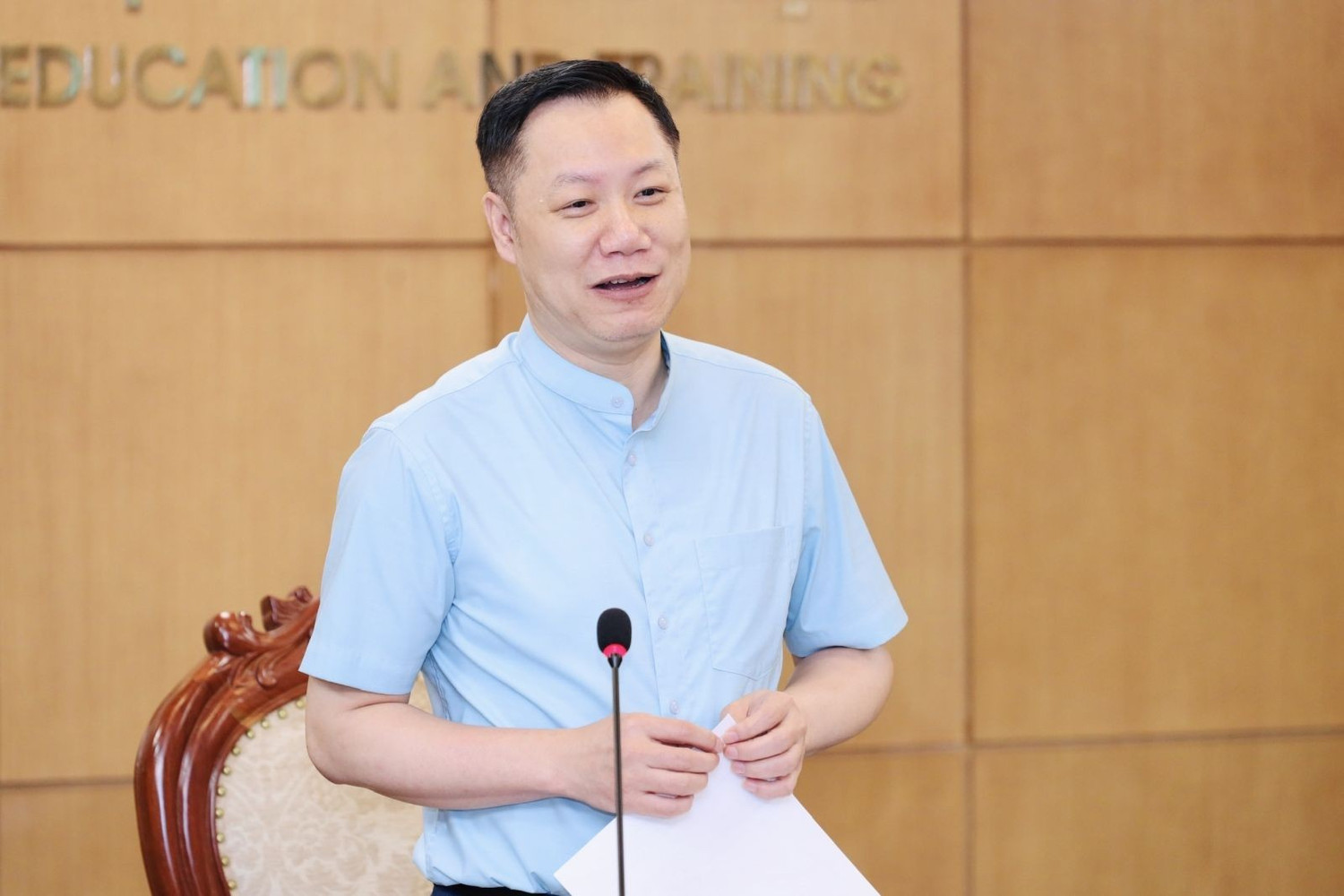 Giáo sư, Tiến sĩ Nguyễn Tiến Thảo - Vụ trưởng Vụ Giáo dục Đại học (Bộ Giáo dục và Đào tạo). Ảnh: MOET