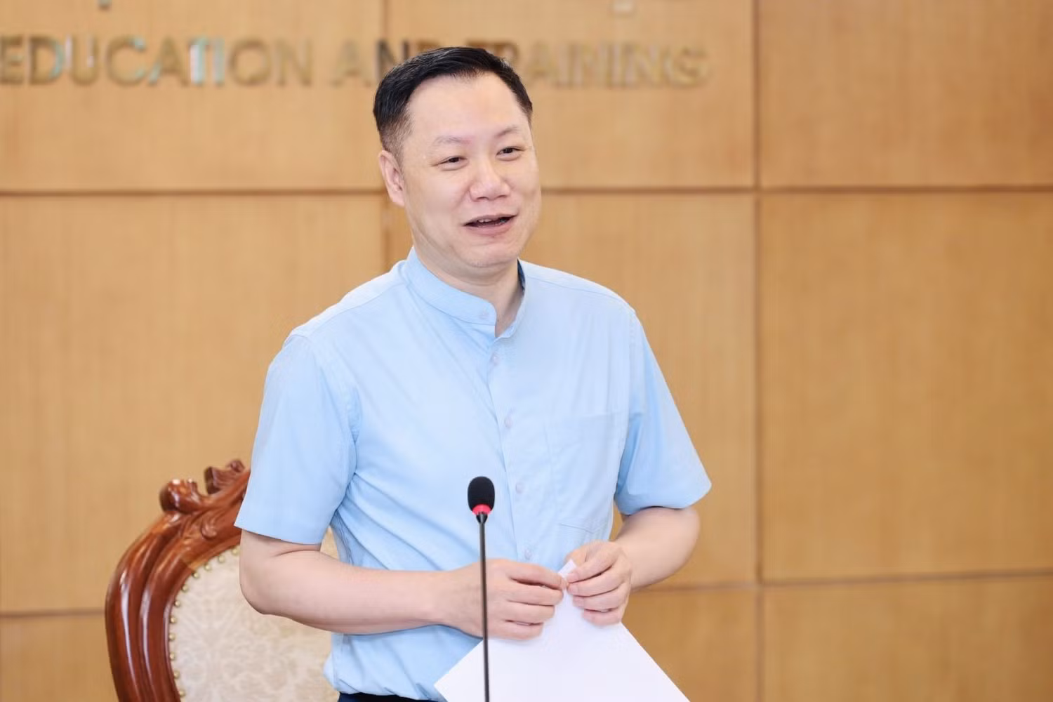 Giáo sư, Tiến sĩ Nguyễn Tiến Thảo - Vụ trưởng Vụ Giáo dục Đại học (Bộ Giáo dục và Đào tạo). Ảnh: MOET