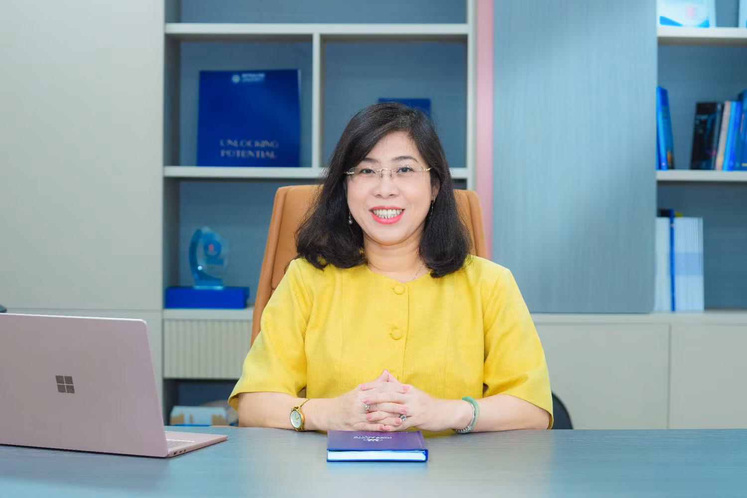 Tiến sĩ Trần Ái Cầm - Hiệu trưởng Trường Đại học Intracom. Ảnh: NVCC